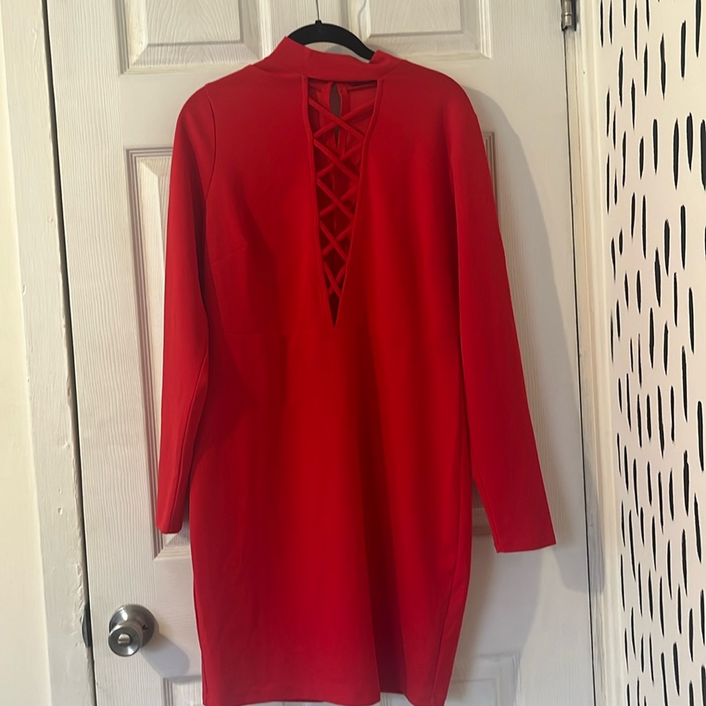 Forever 21 knit dress. red. size 0X